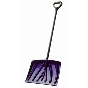 18&quot; BLUE POLY SNOW SHOVEL-D 
HANDLE 6/CASE