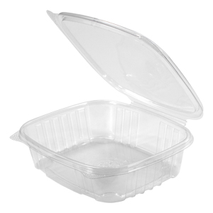 Clear Hinged Deli Container,
24oz, 7-1/4 X 6-2/5 X 2-1/4&quot;
100/bg   2bg/cs   (200/cs)