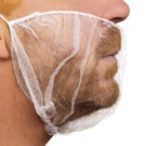 18&quot; Nylon Beard Covers Net Style (Honeycomb Style) White.