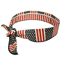 COLDSNAP COOLING BANDANA/NECK  TIE AMERICAN FLAG