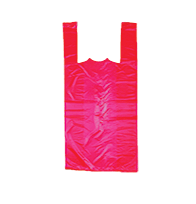 Red T-Shirt Bag 12x6x24  .65m
HDPE  1000/cs