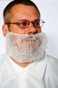 BEARD GUARD WHITE 100 Pcs/Bag
10/Bags/Case   1000/CS 19&quot;
White Polyproplene Beard Cover
(Not Honeycomb Style)