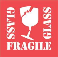 #DL1282 4 x 4&quot; Glass Fragile
Glass (Broken Glass) Label