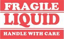 #DL1300 3 x 5&quot; Fragile Liquid Handle with Care Label