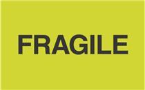 #DL2421 3 x 5&quot; Fragile &quot;Flourescent Green&quot; Label
