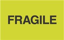 #DL2421 3 x 5&quot; Fragile
&quot;Flourescent Green&quot; Label