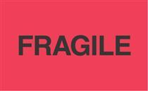 #DL2423 3 x 5&quot; Fragile
&quot;Flourescent Red&quot; Label