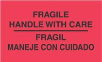 #DL3011 3 x 5&quot; Fragil Maneje
Con Cuidado - Bilingual Label