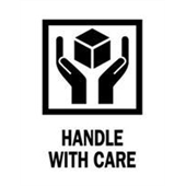 #DL4160 3 x 4&quot; Handle with Care Label,  500/rl