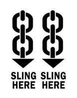 #DL4280 3 x 4&quot; Sling Here
(Chains/Arrows) Label