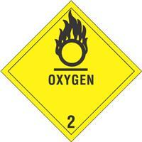 #DL5080 4 x 4&quot; Oxygen -
Hazard Class 2 Label