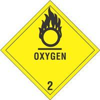 #DL5080 4 x 4&quot; Oxygen - Hazard Class 2 Label