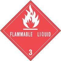 #DL5120 4 x 4&quot; Flammable
Liquid - Hazard Class 3 Label