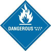 #DL5150 4 x 4&quot; Dangerous When Wet - Hazard Class 4 Label