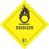 #DL5160 4 x 4&quot; Oxidizer - Hazard Class 5 Label