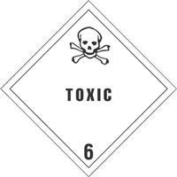 #DL5181 4 x 4&quot; Toxic - Hazard Class 6 Label