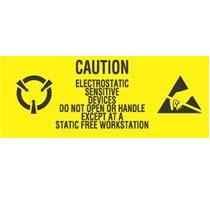 #DL9060 1 x 2 1/2&quot; Caution Electrostatic Sensitive