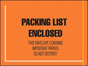 4 1/2 x 6&quot; Military Spec. Packing List Envelope