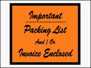4 1/2 x 6&quot; Important...Packing List /