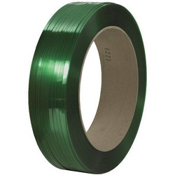 7/16&quot; x 10500&#39; - 16 x 6&quot; Core, 
.020, 500 lbs, GREEN Signode 
Comparable Polyester Strapping 
- Smooth