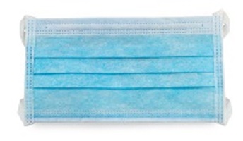 Disposable Ear-Loop Face Mask,  3-Ply Pleated Construction, 