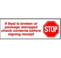 2&quot; x 1000 yds. 2.0 Mil Stop
If Seal Is Broken Pre-Printed
Carton Sealing Tape (6/Case)