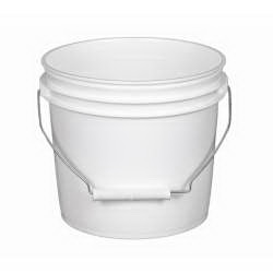 3.5 Gallon White HDPE Pail, 90 
mil Wall Thickness, 12.19&quot; D x 
11.05&quot; H