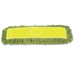 48x5 Echo Loop Dust Mop,Grn w/Yellow Backing, 12/cs.