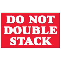 #DL1330 3&quot;x5&quot; Do Not Double Stock Label Red/White 500/rl