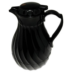 Poly Lined Carafe, Swirl
Design, 40oz Capacity, Black