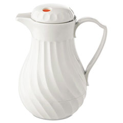 Poly Lined Carafe, Swirl
Design, 64oz Capacity, White