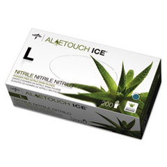 Aloetouch Ice Nitrile Exam Gloves, Large, Green, 200/box