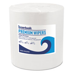 Hydrospun Wipers, White, 10 X 13, 1100/roll