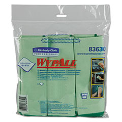Microfiber Cloths, Reusable, 15 3/4 X 15 3/4, Green,