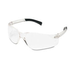 Bearkat Safety Glasses, Wraparound, Black Frame/clear