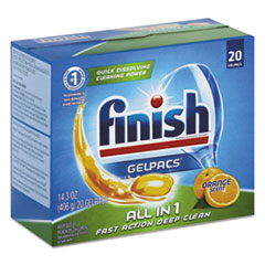 Dish Detergent Gelpacs, Orange
Scent, 20 Gelpacs/box, 8
Boxes/carton