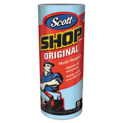 Shop Towels, Standard Roll, 10.4 X 11, Blue, 55/roll, 12