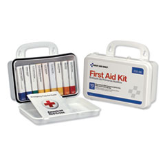 Ansi-Compliant First Aid Kit,
64 Pieces, Plastic Case