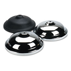 Crowd Control Bases, Chrome, 12&quot; Dia, Silver, 2/box