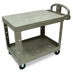 Flat Shelf Utility Cart,
Two-Shelf, 25.25w X 44d X
38.13h, Beige