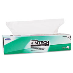 Kimwipes Delicate Task Wipers,
1-Ply, 16 3/5 X 16 5/8,
140/box