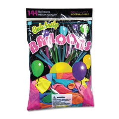 Balloons, 12&quot;, Helium Quality
Latex, 12 Assorted Colors,
144/pack