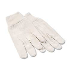 8 Oz Cotton Canvas Gloves, Large, 12 Pairs