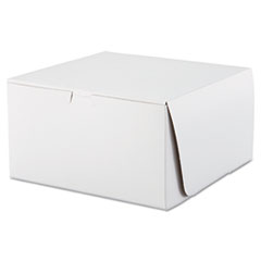 Tuck-Top Bakery Boxes, 10 X 10
X 5.5, White, 100/carton