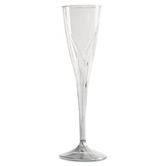 Classicware One-Piece Champagne Flutes, 5 Oz, Clear,