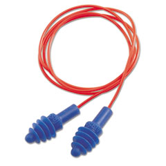 Dpas-30r Airsoft Multiple-Use Earplugs, 27nrr, Red Polycord,