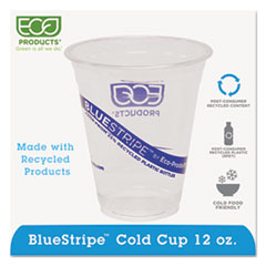 Bluestripe 25% Recycled Content Cold Cups, 12 Oz,