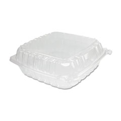 Clearseal Hinged-Lid Plastic
Containers, 9.5 X 9 X 3,
Clear, 100/bag, 2 Bags/carton