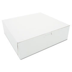 Tuck-Top Bakery Boxes, 10 X 10 X 3, White, 200/carton