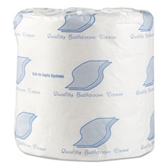 Standard Bath Tissue, Septic Safe, 1-Ply, White, 1,000